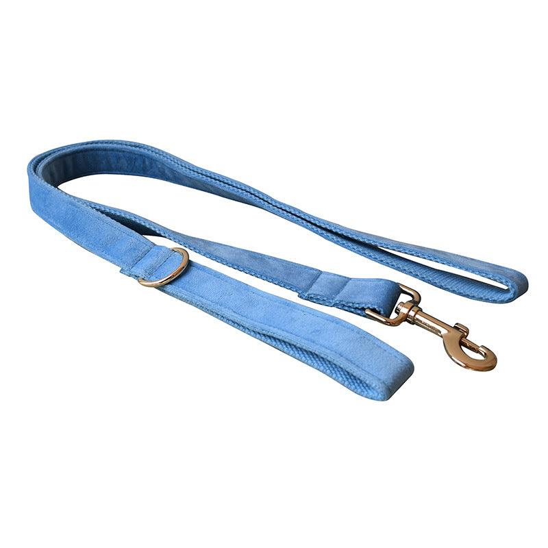 LUXURY VELVET DOG COLLAR  AND LEASH SET