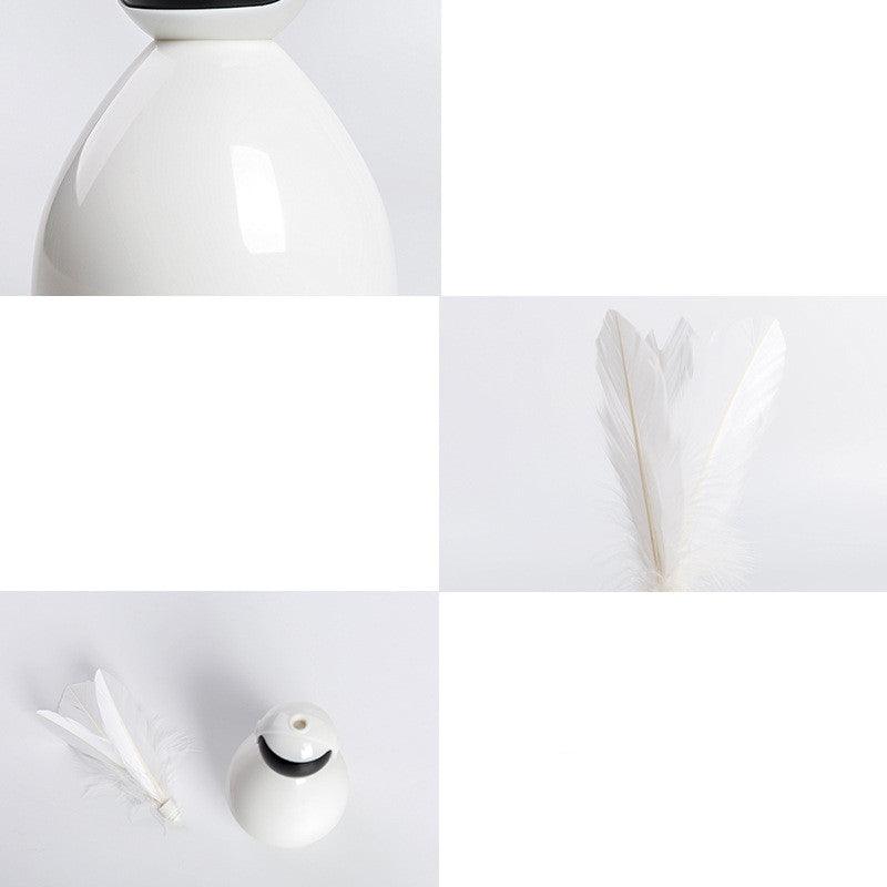 Funny Cat Tumbler Toy: Interactive Feathered Fun For Feline Friends