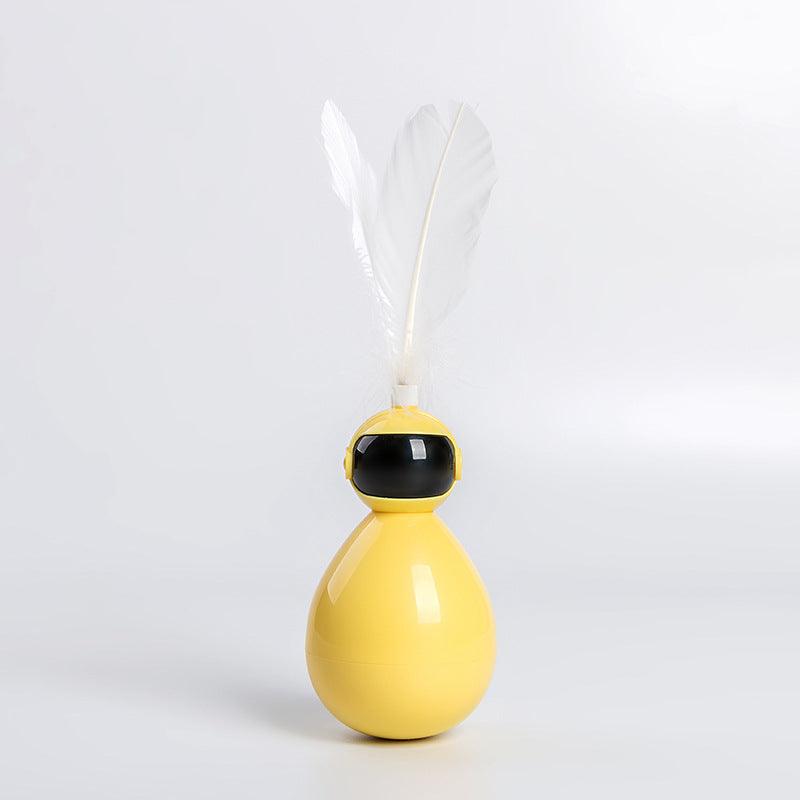 Funny Cat Tumbler Toy: Interactive Feathered Fun For Feline Friends
