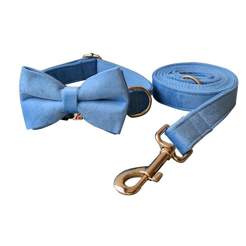 LUXURY VELVET DOG COLLAR  AND LEASH SET
